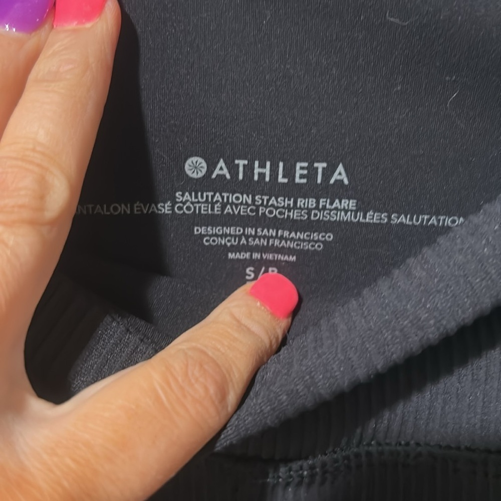 Athleta Classic Black Flare Leggings - Picture 7 of 8